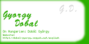 gyorgy dobal business card